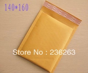 무료 배송 크래프트 버블 메일러 패딩 봉투 bags14cmx16cm